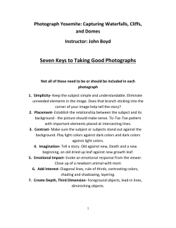 Photography booklet