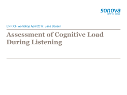 Assessment of Cognitive Load During Listening and