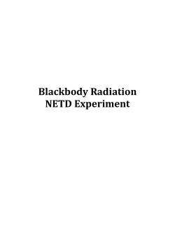 Blackbody Radiation NETD Experiment