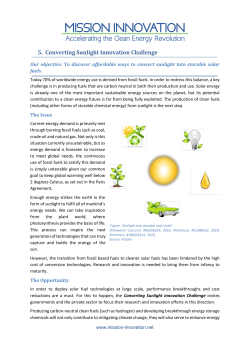 Converting Sunlight Innovation Challenge