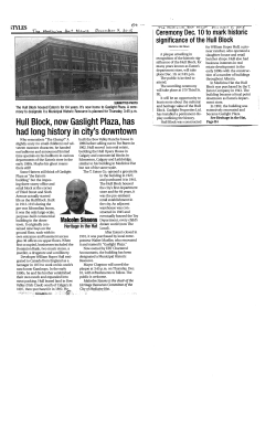 Hull Block, now Gaslight Plaza, has had long history in city`s downtown