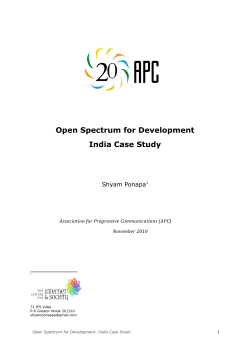 the Open Spectrum for Development India Case Study