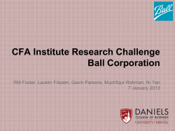 DU Ball CFA Research Challenge