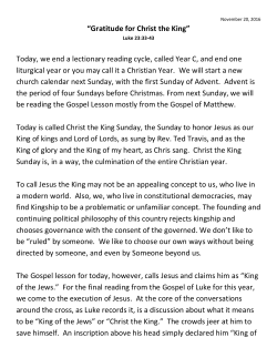 Gratitude for Chris the King