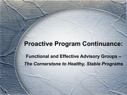 Proactive Program Continuance