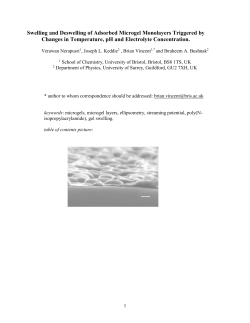 Swelling and Deswelling of Adsorbed Microgel Monolayers