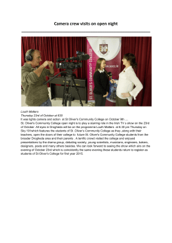 Camera crew visits on open night