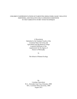 Children`s Mental Representations of Parenting Behaviors and