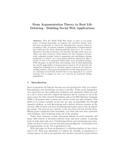 From argumentation theory to real life debating: Building social web