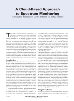 A Cloud-Based Approach to Spectrum Monitoring
