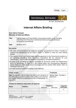 Briefing paper template - Department of Internal Affairs