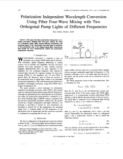 Polarization independent wavelength conversion using fiber four