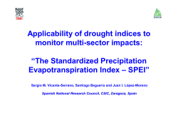 The Standardized Precipitation Evapotranspiration Index