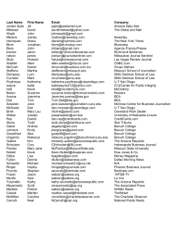2014 Conference Attendee List