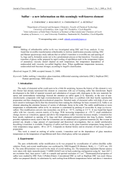 Sulfur &ndash; a new information on this seemingly well