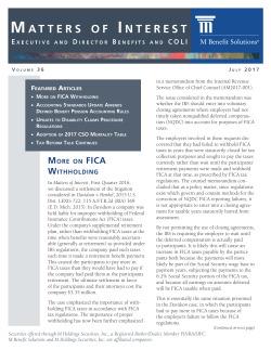 matters of interest - M Benefit Solutions