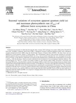 Seasonal variations of ecosystem apparent quantum yield (a) and