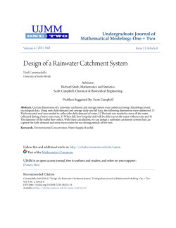 Design of a Rainwater Catchment System