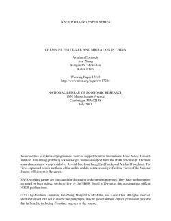 Chemical Fertilizer and Migration in China