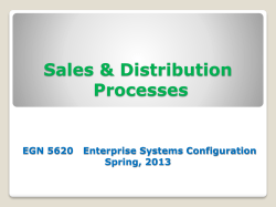 SAP Sales Order Process