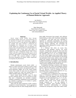 Explaining the Continuous Use of Social Virtual Worlds: An Applied