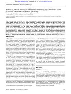 Extensive contacts between ADAMTS13 exosites