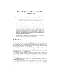 Shape And Texture Based Plant Leaf Classification