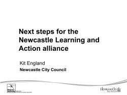 Next steps for the Newcastle Learning and Action alliance