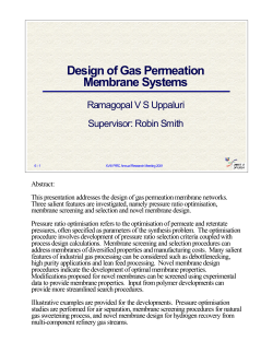 Design of Gas Permeation Membrane Systems