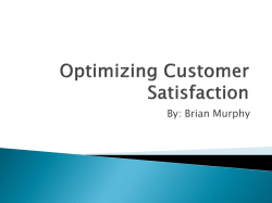 Optimizing Customer Satisfaction