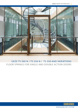 geze ts 500 n / ts 550 n / ts 550 and variations floor springs for single