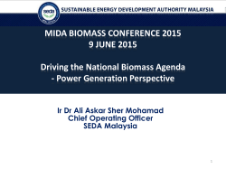 ASEAN Ministers Target: 30 % of installed capacity by 2020