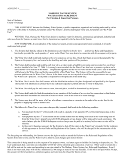 ACCOUNT # ______ Date Paid: MARBURY WATER SYSTEM