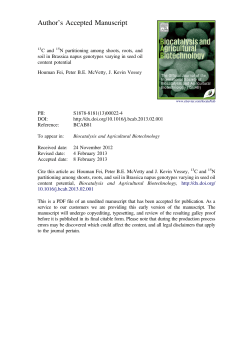 13C and 15N partitioning among shoots, roots, and soil in Brassica