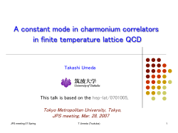 JPS meeting 3/28/07 by T.Umeda