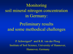 Monitoring soil mineral nitrogen concentration in Germany