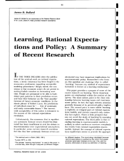 Learning, Rational Expectations and Policy: A Summary of Recent