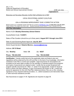 LEA Plan Template for LEAs in PI Year 3
