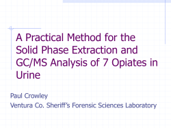 A Practical method for the Solid Phase Extraction and GC/MS