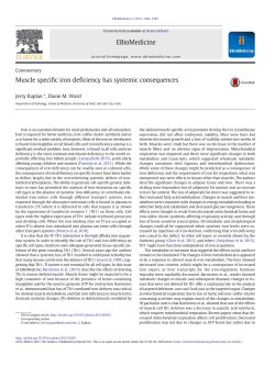 Muscle specific iron deficiency has systemic