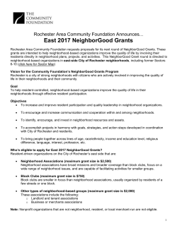 Round West 97 Cover letter - Rochester Area Community Foundation