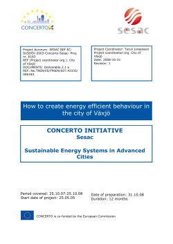 SESAC- How to create energy efficient behaviour in the city of V&auml;xj&ouml;