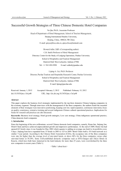 Successful Growth Strategies of Three Chinese