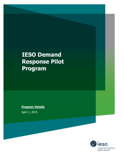 IESO Demand Response Pilot Program