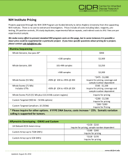 NIH Institute Pricing