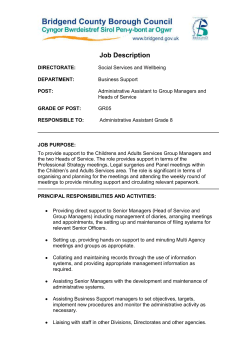 Person Specification - Bridgend County Borough Council