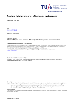 Daytime light exposure : effects and preferences - Pure