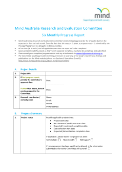 a six monthly progress report