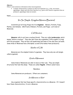 This organism should be classified as a Moneran Protist