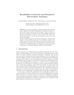 Reachability in Succinct and Parametric One